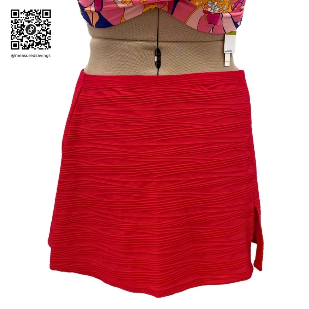 Size 1X NWT - Gottex Red Swim Skirt - Mikado Architecture